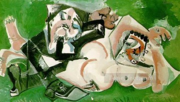 Abstract and Decorative Painting - Les dormeurs 1965 Cubism